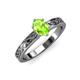 3 - Maren Classic 7x5 mm Oval Shape Peridot Solitaire Engagement Ring 
