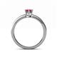 4 - Maren Classic 7x5 mm Oval Shape Rhodolite Garnet Solitaire Engagement Ring 