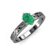 3 - Maren Classic 7x5 mm Oval Shape Emerald Solitaire Engagement Ring 