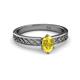 2 - Maren Classic 7x5 mm Oval Shape Yellow Sapphire Solitaire Engagement Ring 