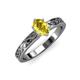 3 - Maren Classic 7x5 mm Oval Shape Yellow Sapphire Solitaire Engagement Ring 