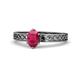 1 - Maren Classic 7x5 mm Oval Shape Ruby Solitaire Engagement Ring 