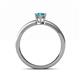 4 - Maren Classic 7x5 mm Oval Shape London Blue Topaz Solitaire Engagement Ring 