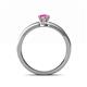4 - Maren Classic 7x5 mm Pear Shape Pink Sapphire Solitaire Engagement Ring 