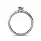 4 - Maren Classic 7x5 mm Pear Shape Amethyst Solitaire Engagement Ring 