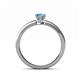 4 - Maren Classic 7x5 mm Pear Shape Blue Topaz Solitaire Engagement Ring 