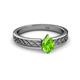 2 - Maren Classic 7x5 mm Pear Shape Peridot Solitaire Engagement Ring 