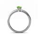 4 - Maren Classic 7x5 mm Pear Shape Peridot Solitaire Engagement Ring 