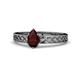 1 - Maren Classic 7x5 mm Pear Shape Red Garnet Solitaire Engagement Ring 