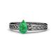 1 - Maren Classic 7x5 mm Pear Shape Emerald Solitaire Engagement Ring 