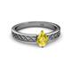 2 - Maren Classic 7x5 mm Pear Shape Yellow Sapphire Solitaire Engagement Ring 