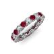 3 - Lucida 3.40 mm Round Ruby and Diamond Eternity Band 