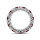 4 - Lucida 3.40 mm Round Ruby and Diamond Eternity Band 