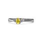 1 - Jessica Oval Cut Yellow Sapphire and Diamond 7 Stone Promise Ring 