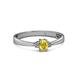 2 - Jessica Oval Cut Yellow Sapphire and Diamond 7 Stone Promise Ring 