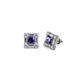 1 - Katheryn Iolite and Diamond Halo Stud Earrings 