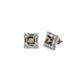 1 - Katheryn Smoky Quartz and Diamond Halo Stud Earrings 