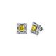 1 - Katheryn Yellow Sapphire and Diamond Halo Stud Earrings 