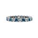 1 - Tiffany 2.80 mm Blue and White Diamond Eternity Band 