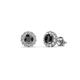 1 - Ayana Round Black and White Diamond Halo Stud Earrings 
