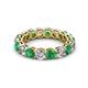 2 - Tiffany 3.80 mm Emerald and Diamond Eternity Band 