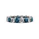 1 - Tiffany 3.80 mm Blue and White Diamond Eternity Band 