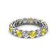 2 - Tiffany 3.80 mm Yellow Sapphire and Diamond Eternity Band 