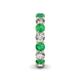5 - Tiffany 3.80 mm Emerald and Diamond Eternity Band 