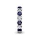 5 - Tiffany 3.80 mm Blue Sapphire and Diamond Eternity Band 