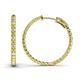 1 - Melissa 1.80 ctw (2.00 mm) Inside Outside Round Yellow Diamond and Natural Diamond Eternity Hoop Earrings 
