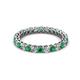 2 - Tiffany 2.40 mm Emerald and Diamond Eternity Band 