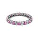 2 - Tiffany 2.40 mm Pink Sapphire and Diamond Eternity Band 