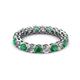 2 - Tiffany 3.00 mm Emerald and Diamond Eternity Band 