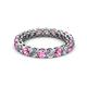 2 - Tiffany 3.00 mm Pink Sapphire and Diamond Eternity Band 
