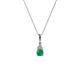 1 - Ofra Round Emerald and Diamond Pendant 