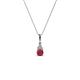 1 - Ofra Round Ruby and Diamond Pendant 
