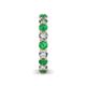5 - Tiffany 3.40 mm Emerald and Diamond Eternity Band 