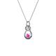1 - Neoma Pink Sapphire and Diamond Love Knot Slider Pendant 