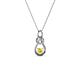 1 - Neoma Yellow Sapphire and Diamond Love Knot Slider Pendant 