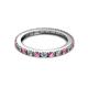 2 - Gracie 2.30 mm Round Pink Sapphire and Diamond Eternity Band 