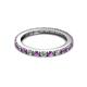 2 - Gracie 2.30 mm Round Amethyst and Diamond Eternity Band 