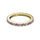 2 - Gracie 2.30 mm Round Amethyst and Diamond Eternity Band 