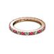 2 - Gracie 2.30 mm Round Ruby and Diamond Eternity Band 