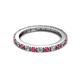 2 - Gracie 2.30 mm Round Ruby and Diamond Eternity Band 