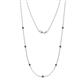 1 - Salina (7 Stn/2.6mm) Lab Created Alexandrite on Cable Necklace 