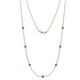 1 - Salina (7 Stn/3mm) Lab Created Alexandrite on Cable Necklace 