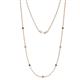 1 - Salina (7 Stn/2.3mm) Diamond and Lab Created Alexandrite on Cable Necklace 