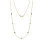 1 - Salina (7 Stn/2.6mm) Diamond and Lab Created Alexandrite on Cable Necklace 