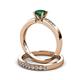 3 - Merlyn Classic Created Alexandrite and Diamond Bridal Set Ring 