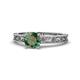 1 - Florie Classic 6.50 mm Round Created Alexandrite Solitaire Engagement Ring 